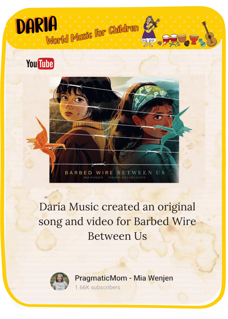 Barbed Wire Between Us music video.

Barbed Wire Between Us by Mia Wenjen, illustrated by Violeta Encarnacion, and published by Red Comet Press.

Original song created by @DariaMusic.
