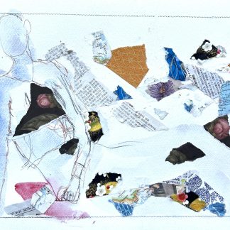 Watercolor painting collage of female dreaming of the beach, Watercolor: Summer Dreams