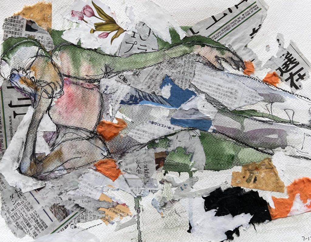 Watercolor Collage: Recline Respite