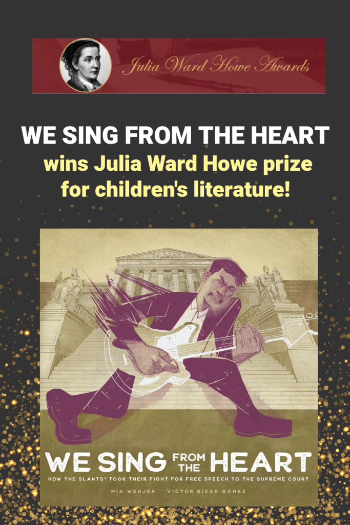 We Sing From the Heart wins Julia Ward Howe prize for children’s literature!