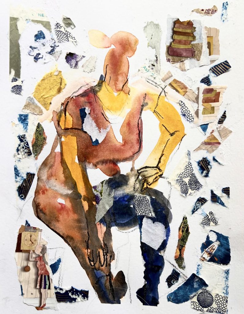 ASK THE EXPERT Watercolor figure collage painting by Mia Wenjen