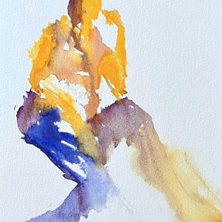 The Female Thinker watercolor figure painting by Mia Wenjen