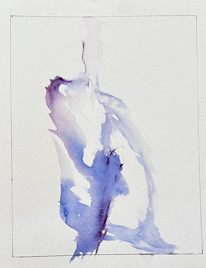 Watercolor Figure Painting: HALF TWIST by Mia Wenjen
