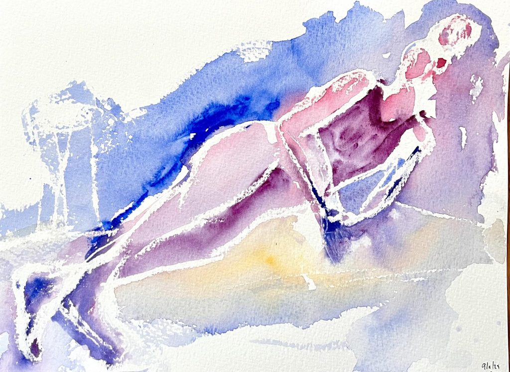 IT'S JUST A DREAM Watercolor Figure Painting by Mia Wenjen